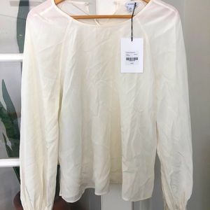 Cuyana silk long sleeve shirt